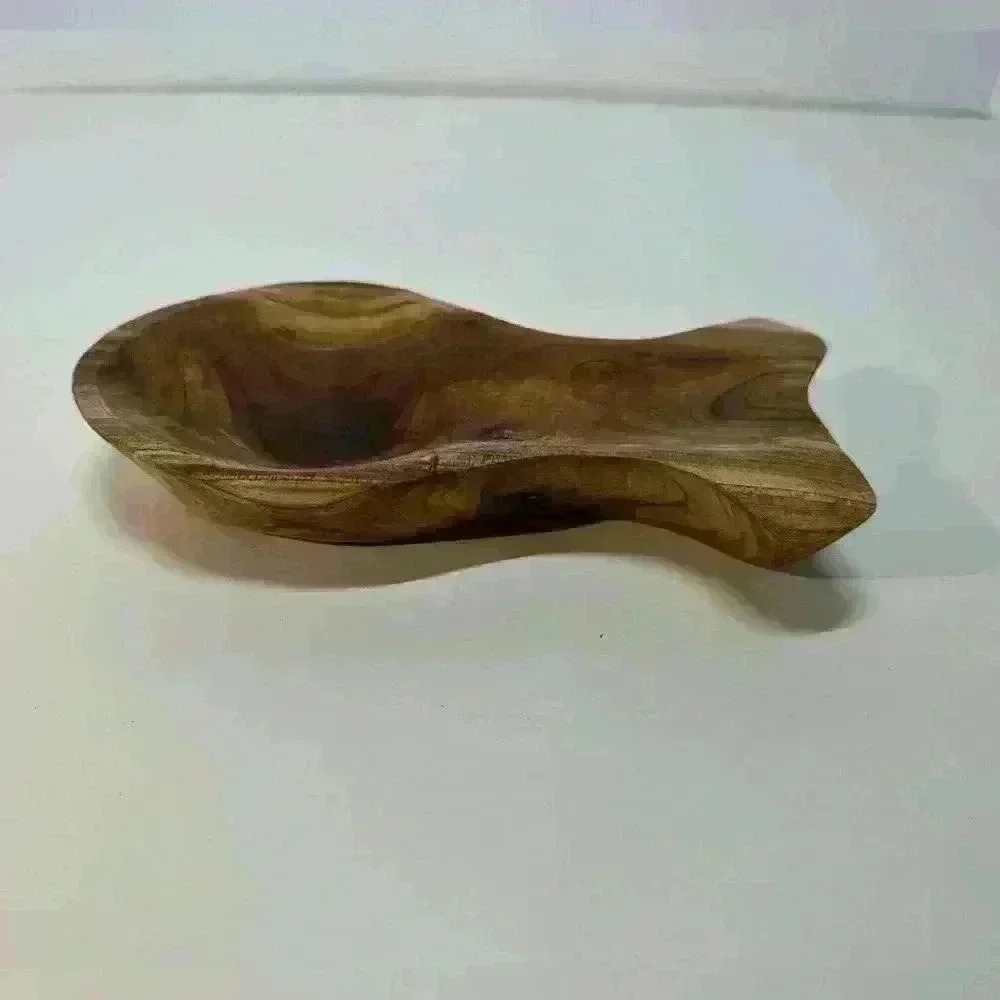 Handmade Solid‎ Wood Fish Trinket Holder